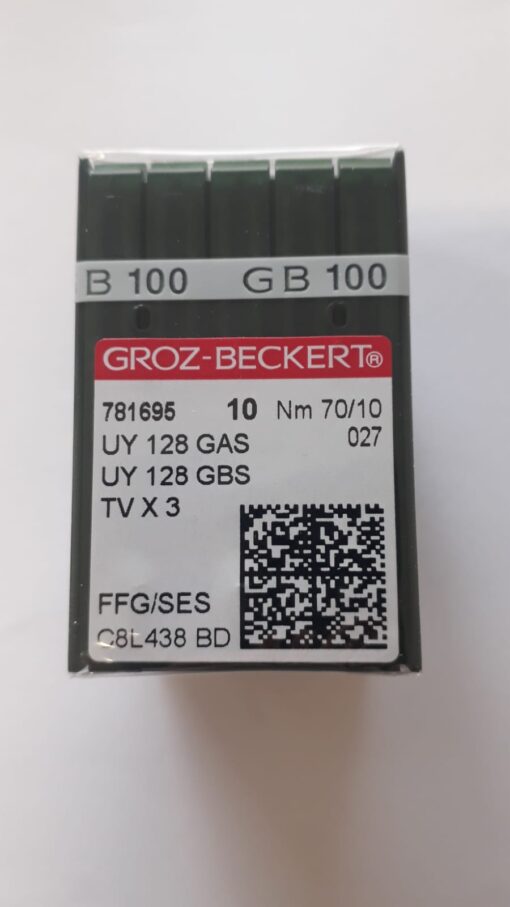 Agulha Groz Beckert UY 128  Galoneira - 70/10 ( Pacote com 100 Agulhas)